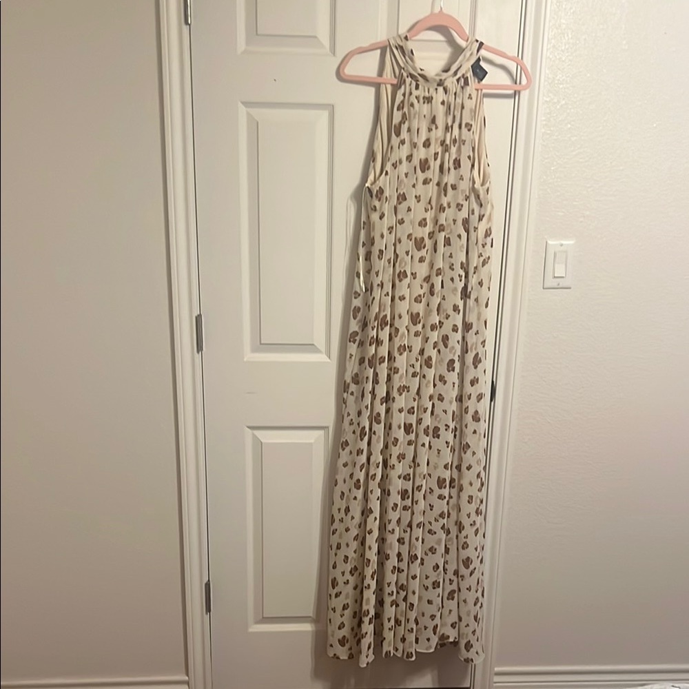 Halogen Cream and Brown romper